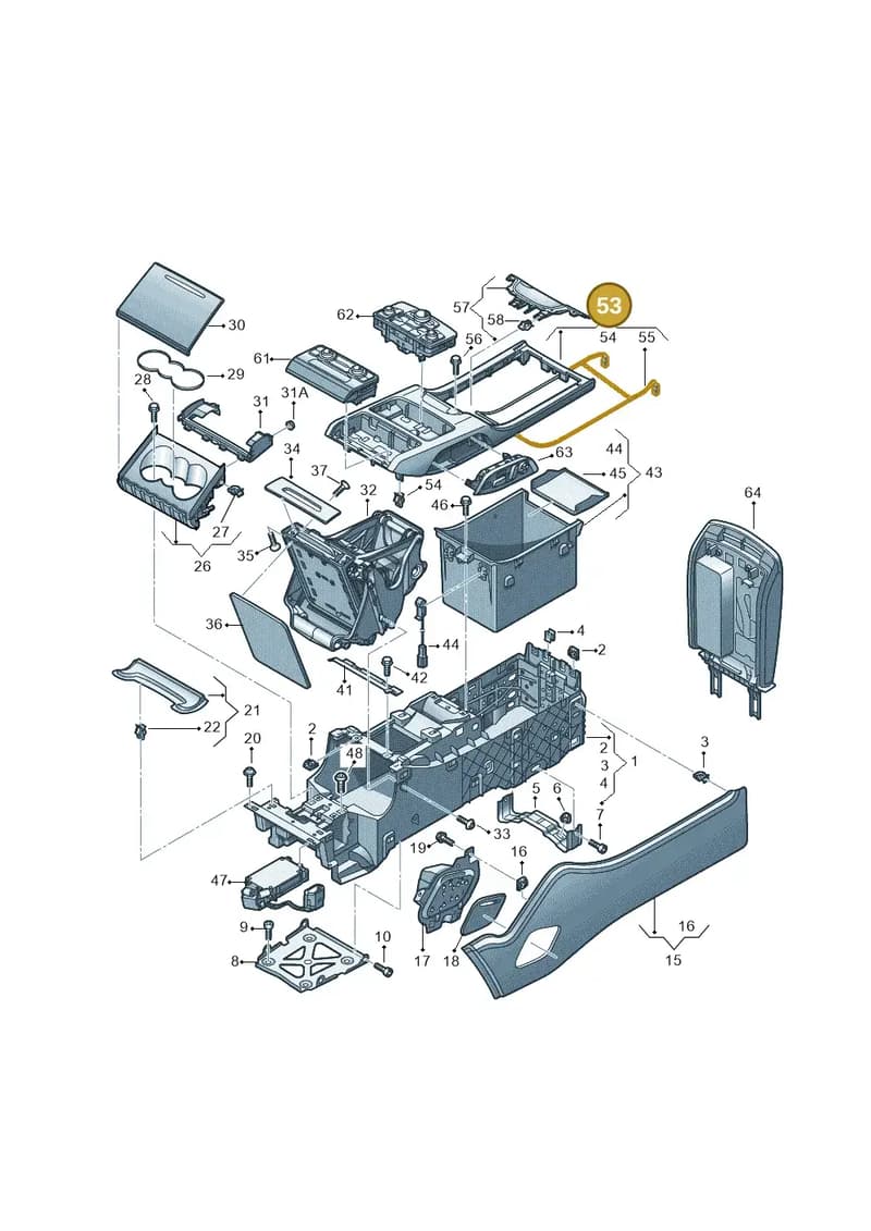 4H4886329F1LQ — Audi A8 (2013-2018) diagram 771863550, position 53