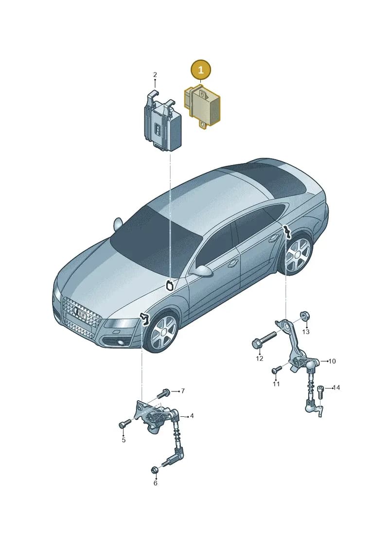4H4907357A — Audi A7 Sportback (2010-2015) diagram 711941250, position 1