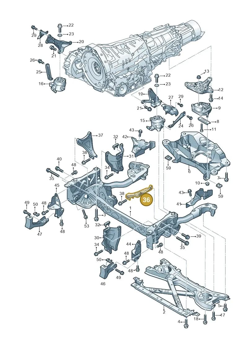4H6399259 — Audi A8 (2013-2018) diagram 771399900, position 36