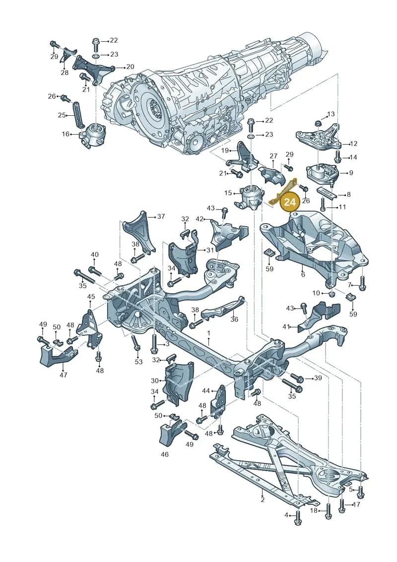 4H6399403A — Audi A8 (2013-2018) diagram 771399900, position 24
