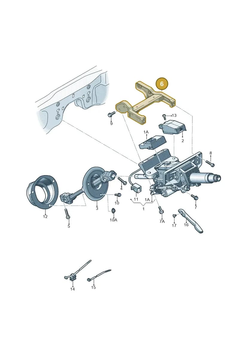 4H6419250C — Audi A8L qu. 3.0 TDI (2009-2014) diagram 696419500, position 6