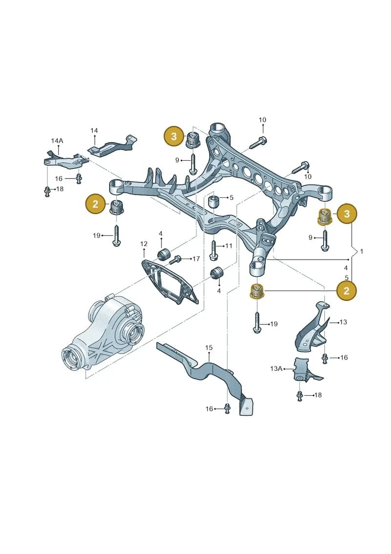 4H6505145A — Audi A8 (2013-2018) diagram 758505020, position 2+3