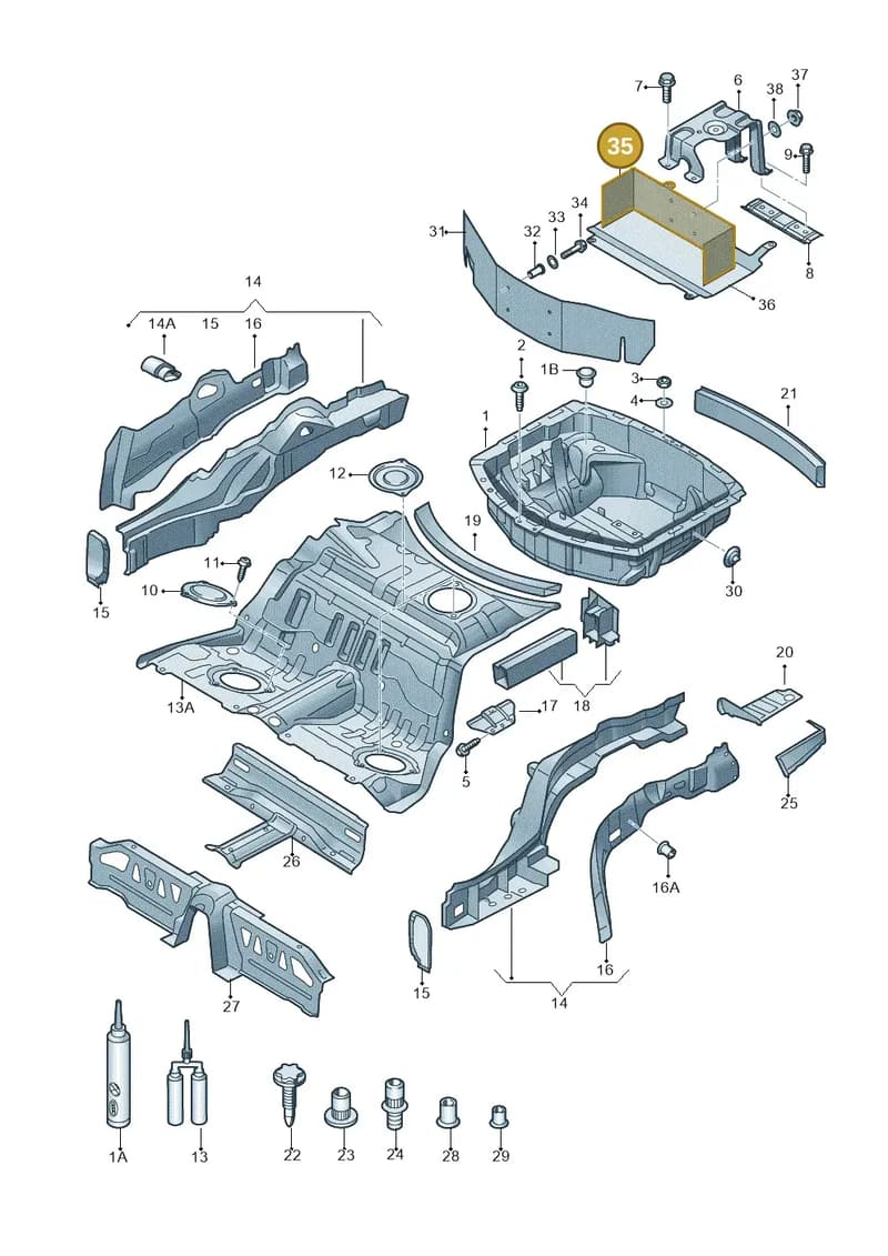 4H6804197 — Audi A8 (2013-2018) diagram 696803250, position 35