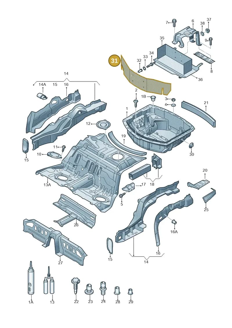 4H6804247 — Audi A8 (2013-2018) diagram 696803250, position 31