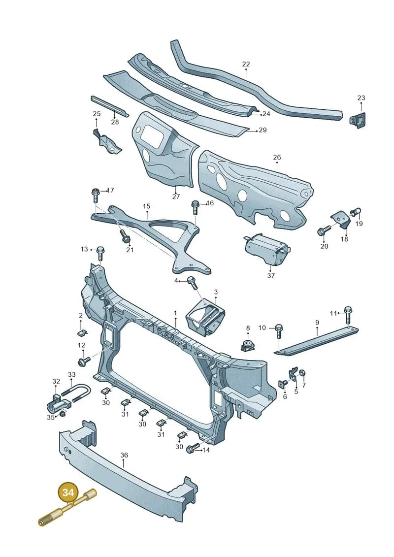 4H6805519 — Audi A8 (2013-2018) diagram 696805000, position 34