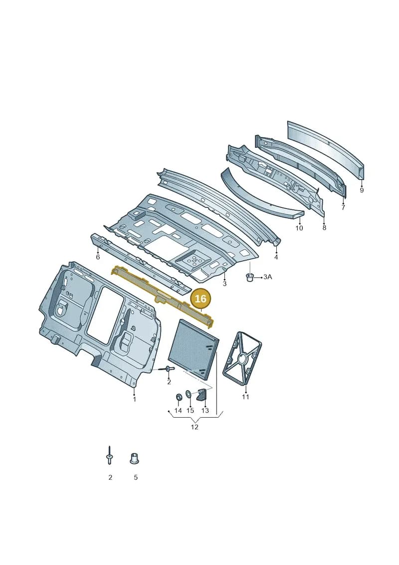 4H6813831 — Audi A8 (2013-2018) diagram 696813000, position 16