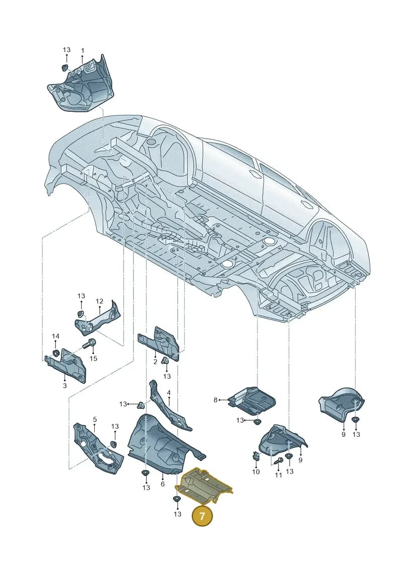 4H6825671 — Audi A8 (2013-2018) diagram 696825500, position 7