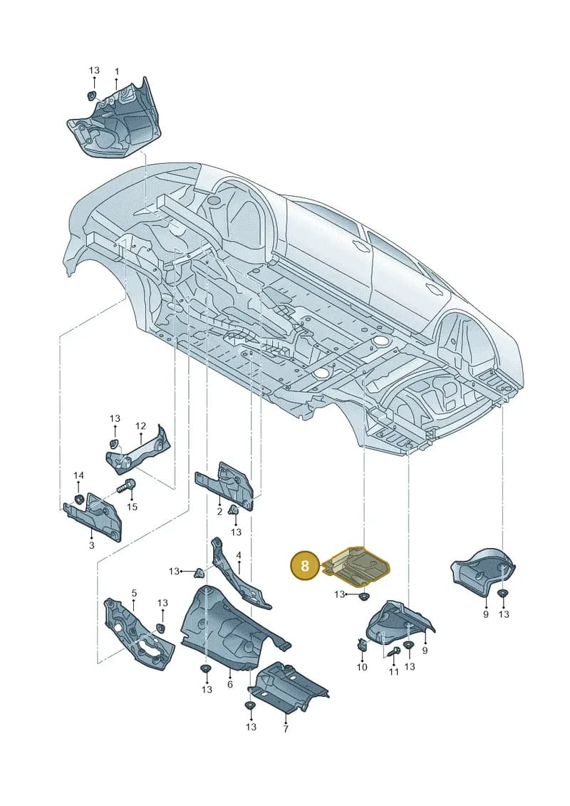 4H6825725 — Audi A8 (2013-2018) diagram 696825500, position 8