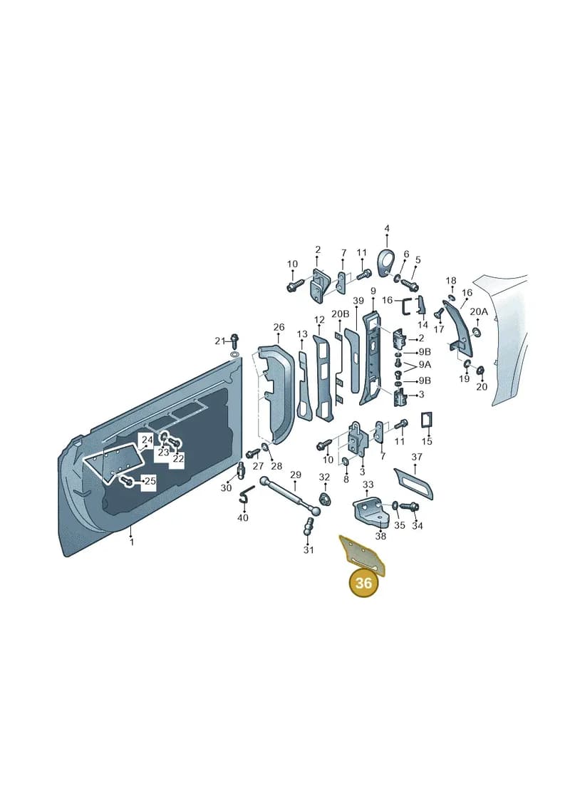 4H6831548A — Audi A8 (2013-2018) diagram 771831000, position 36