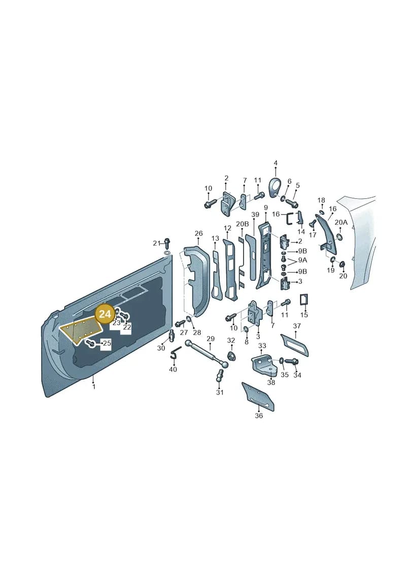4H6831992 — Audi A8 (2013-2018) diagram 771831000, position 24
