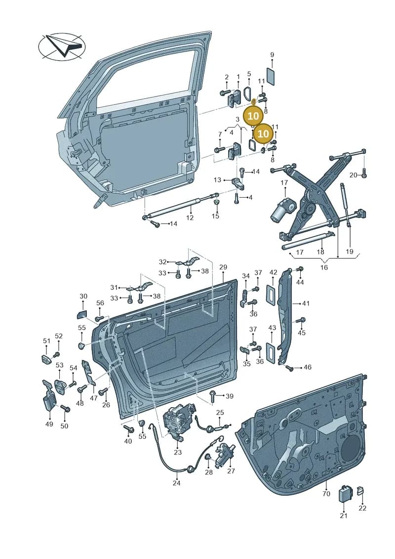 4H6837079 — Audi A8 (2017-2025) diagram 838833000, position 10