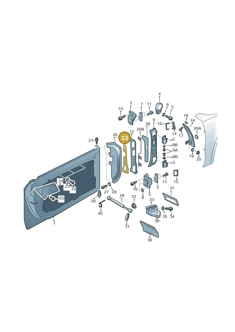 4H6837522 — Audi A8 (2013-2018) diagram 771831000, position 13