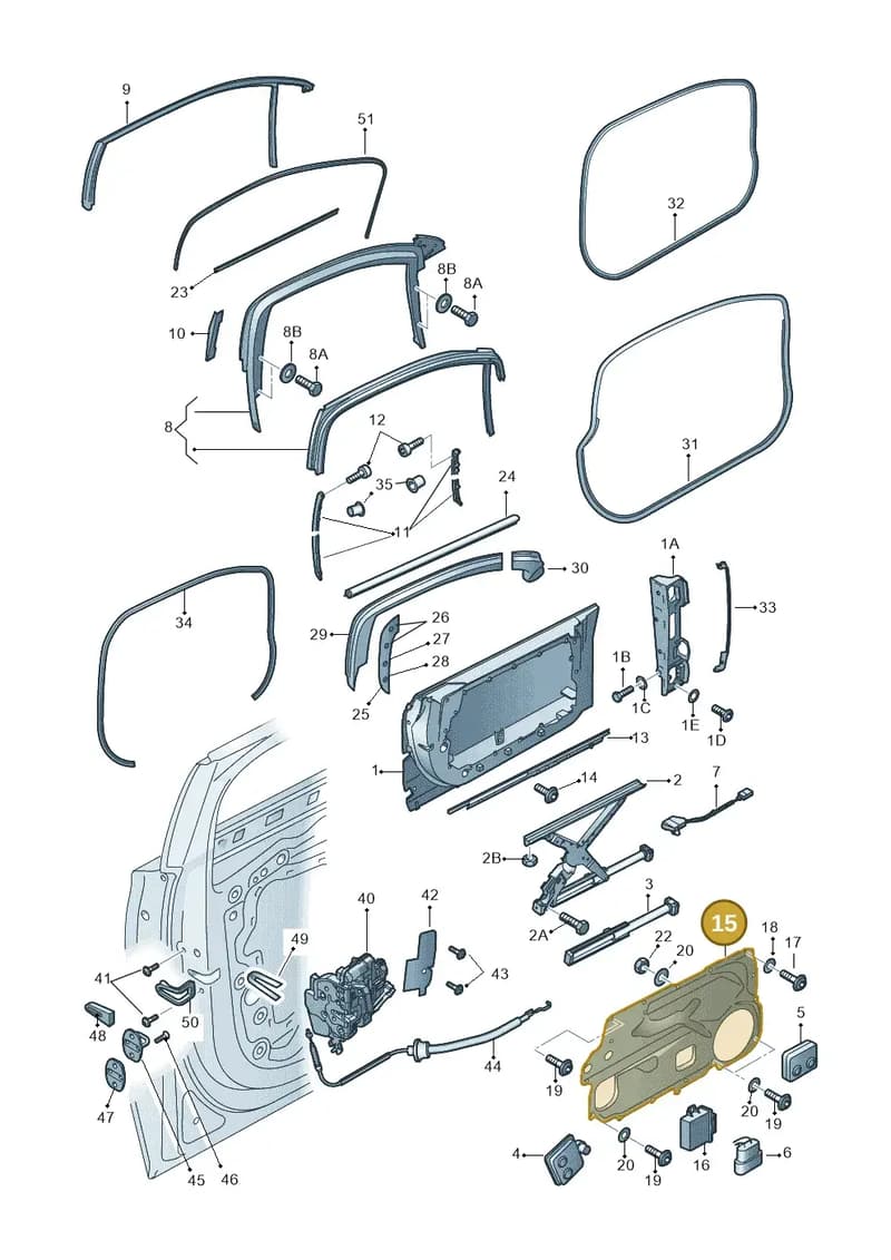 4H6837730 — Audi A8 (2013-2018) diagram 771837350, position 15