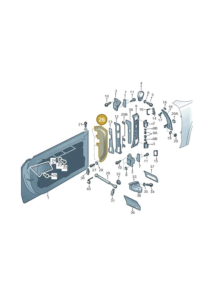 4H6837766 — Audi A8 (2013-2018) diagram 771831000, position 26