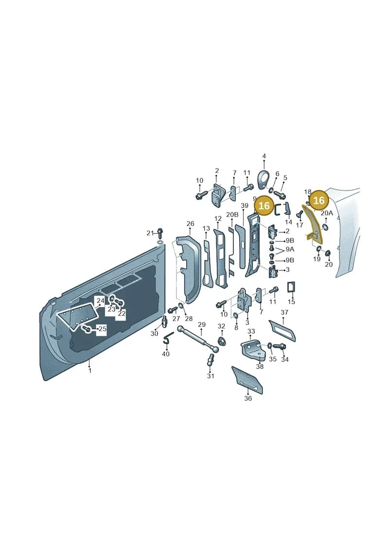 4H6837840 — Audi A8 (2013-2018) diagram 771831000, position 16