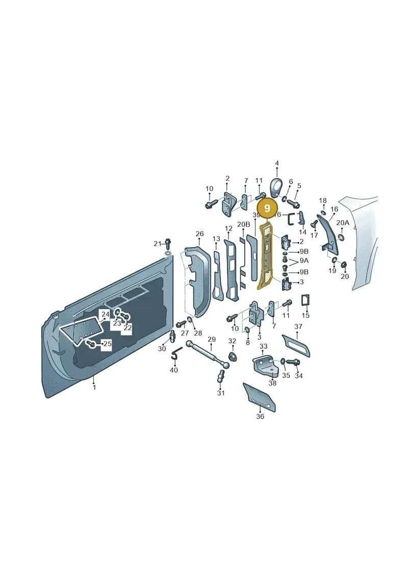 4H6837897A — Audi A8 (2013-2018) diagram 771831000, position 9