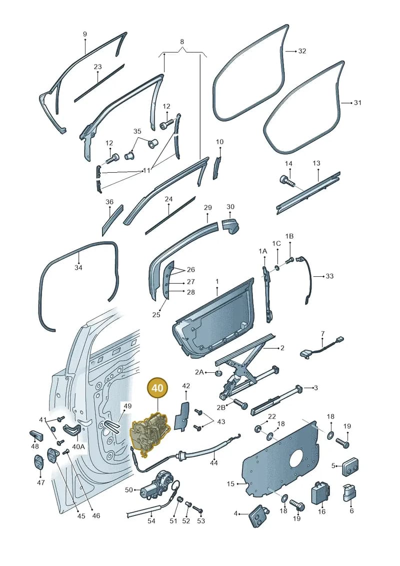 4H6839016 — Audi A8 (2013-2018) diagram 771839350, position 40