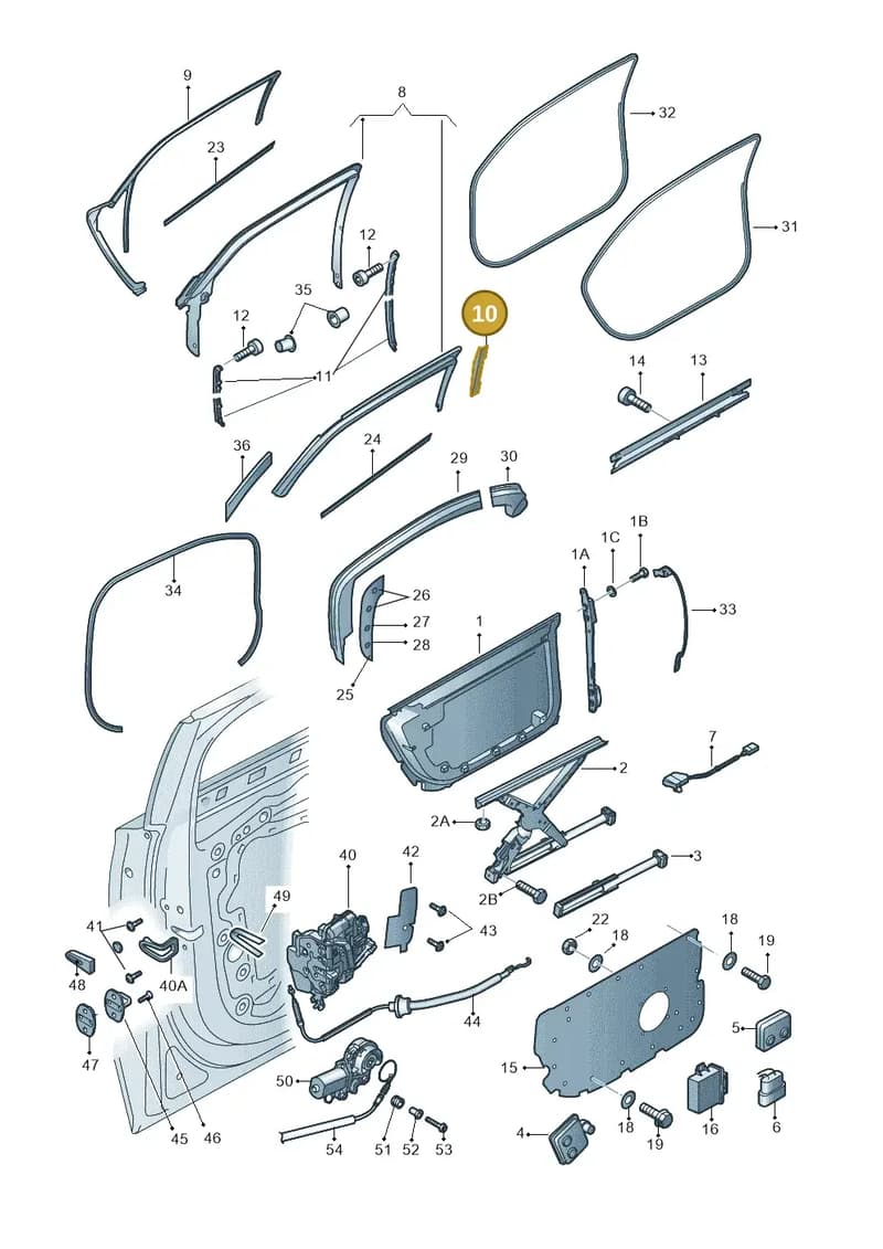 4H6839095 — Audi A8 (2013-2018) diagram 771839350, position 10