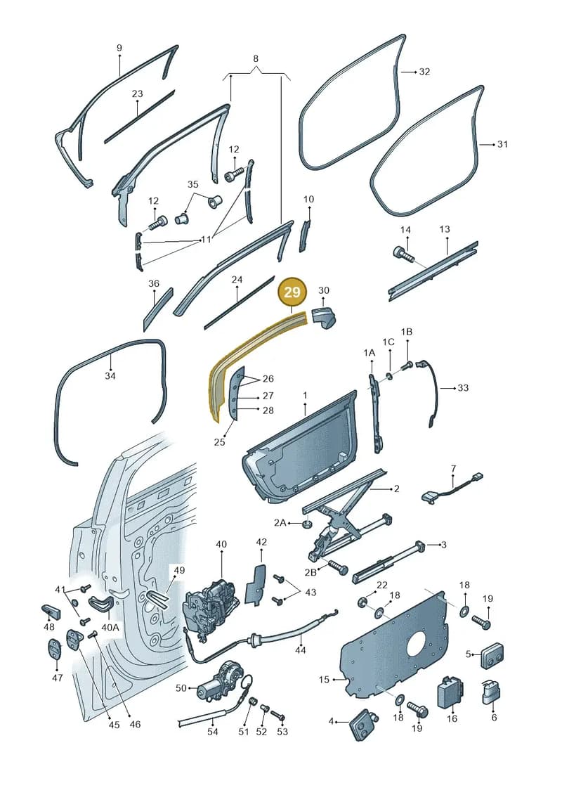 4H6839902A — Audi A8 (2013-2018) diagram 771839350, position 29