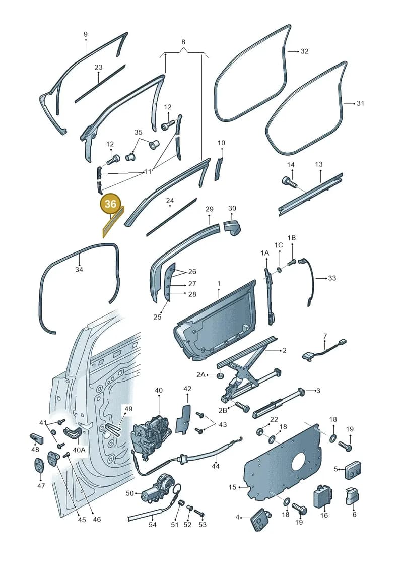 4H6839904 — Audi A8 (2013-2018) diagram 771839350, position 36