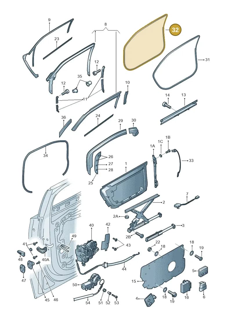 4H6839911 — Audi A8 (2013-2018) diagram 771839350, position 32