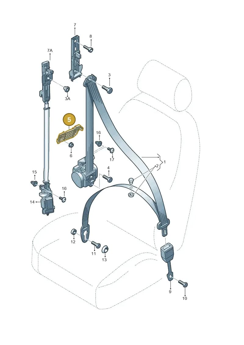 4H6857818 — Audi A8L qu. 3.0 TDI (2009-2014) diagram 249857600, position 5