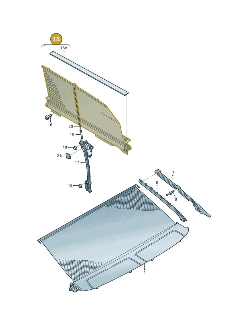 4H6861334Q0D — Audi A8 (2013-2018) diagram 771861000, position 15