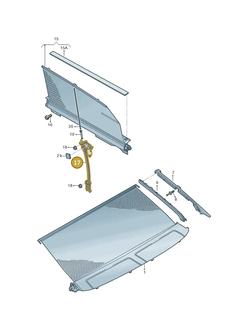 4H6861964A — Audi A8 (2013-2018) diagram 771861000, position 17