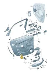 4H6867304ODU Audi Door Panel (Steel Grey/Titanium Grey ODU)