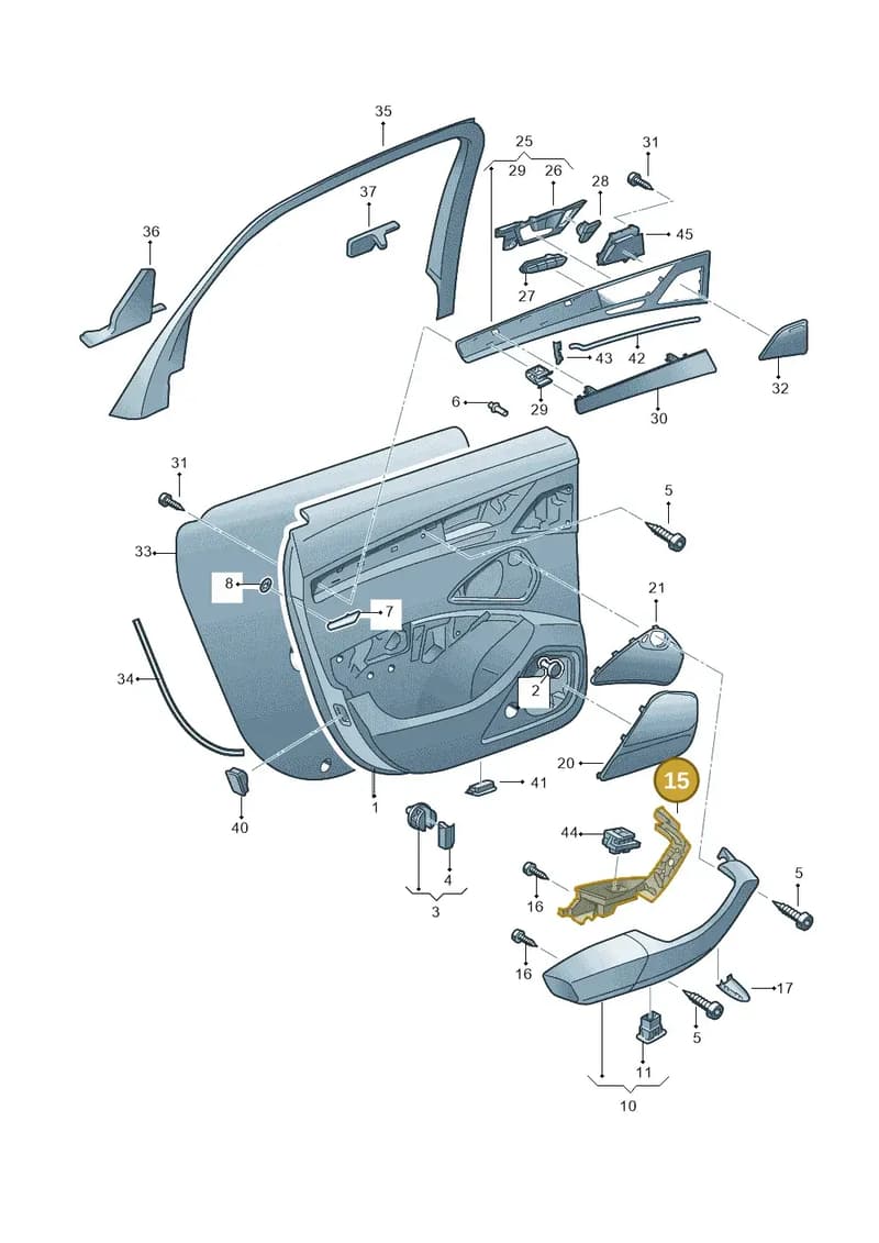 4H6959528BC5 — Audi A8L qu. 3.0 TDI (2009-2014) diagram 696867400, position 15