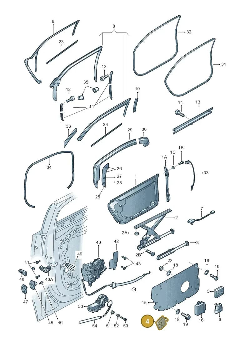 4H6959875 — Audi A8 (2013-2018) diagram 771839350, position 4