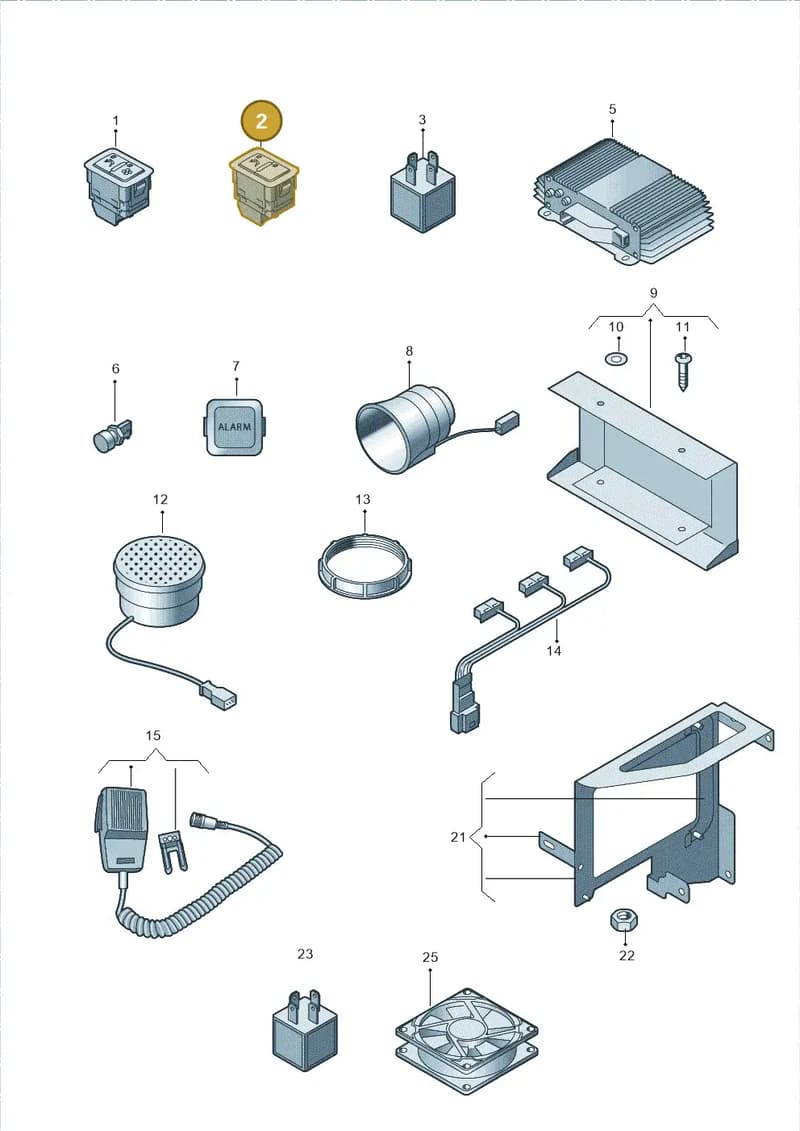 4H6962109A — Audi A8L qu. 3.0 TDI (2009-2014) diagram 696907680, position 2