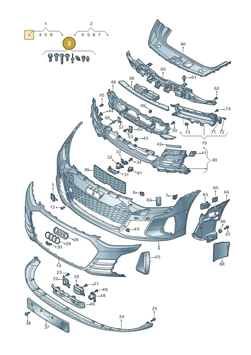 4J1098623 — Audi RS e-tron GT (2020-2025) diagram 4j1807100, position 3