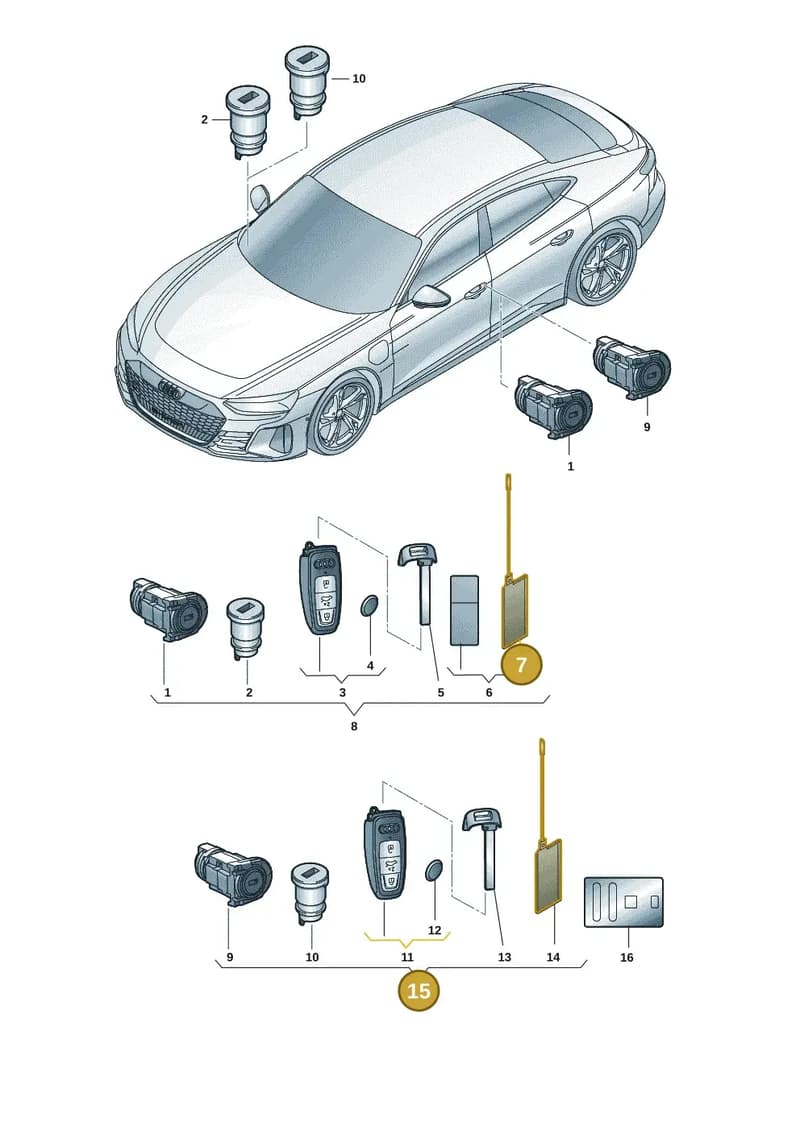 4J1898374GNOP — Audi RS e-tron GT (2020-2025) diagram 4j1837010, position 15+7