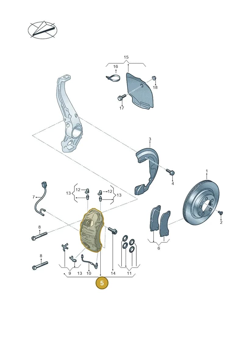 4J3615123C — Audi RS e-tron GT (2020-2025) diagram 4j1615050, position 5