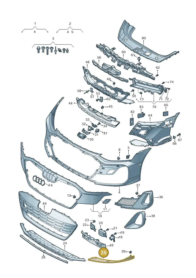 4J3807062Y9B — Audi RS e-tron GT (2020-2025) diagram 4j1807200, position 25