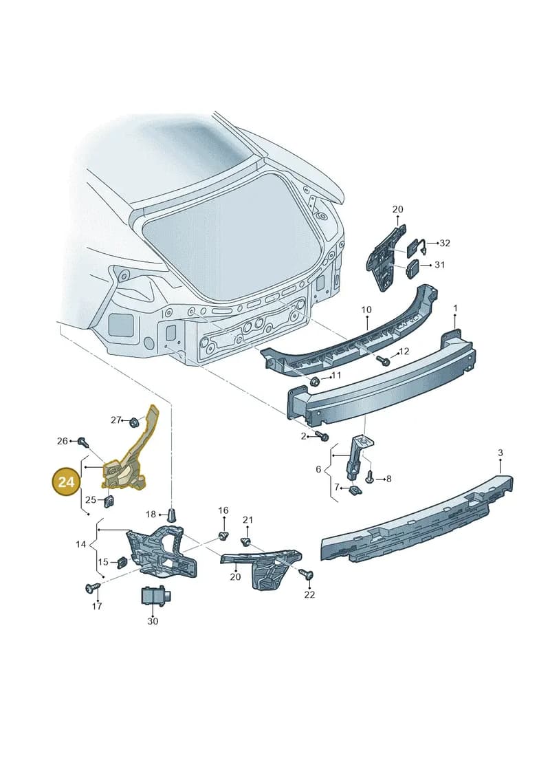 4J3807202 — Audi RS e-tron GT (2020-2025) diagram 4j1807500, position 24