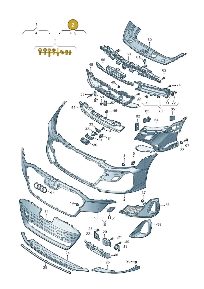 4J3807221AAGRU — Audi RS e-tron GT (2020-2025) diagram 4j1807200, position 2