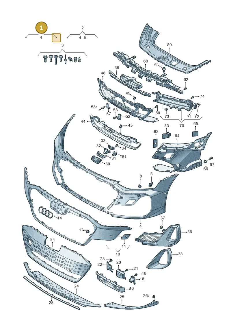 4J3807221TGRU — Audi RS e-tron GT (2020-2025) diagram 4j1807200, position 1