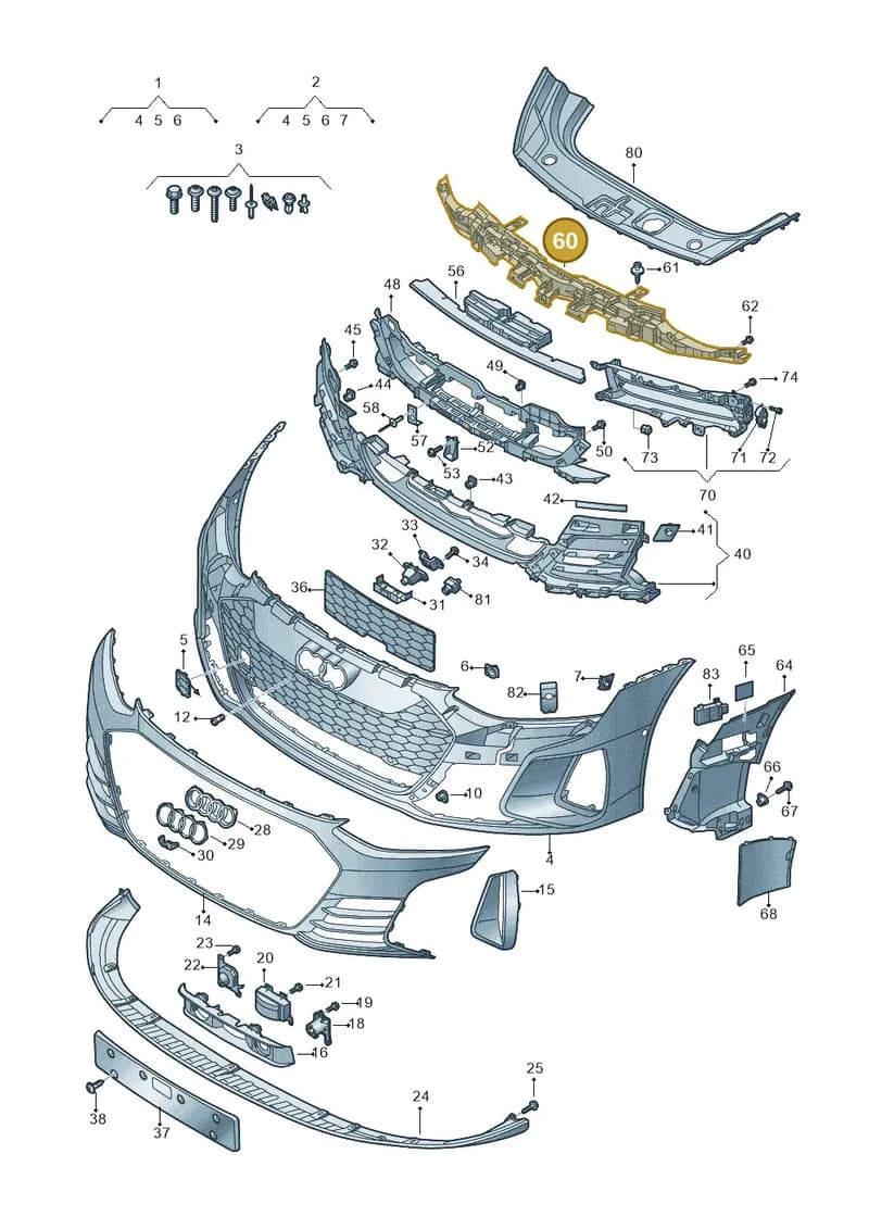 4J3807233 — Audi RS e-tron GT (2020-2025) diagram 4j1807100, position 60