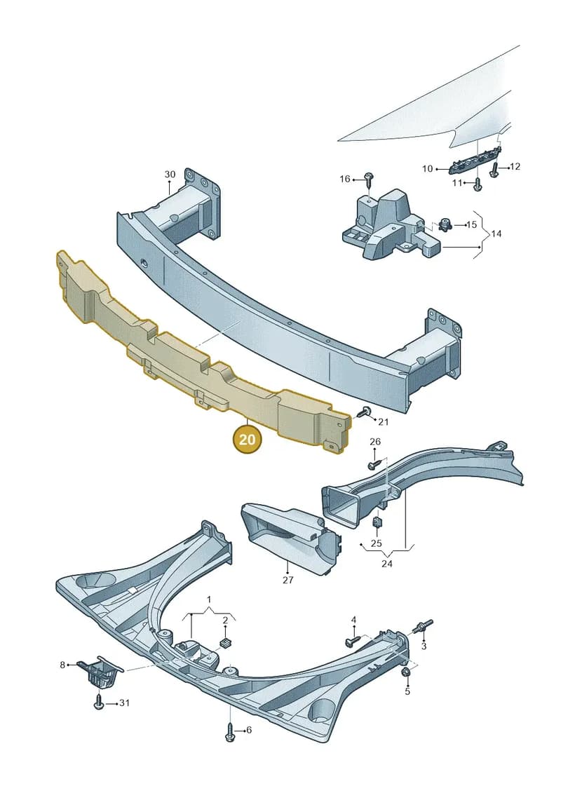 4J3807549C — Audi RS e-tron GT (2020-2025) diagram 4j1807000, position 20
