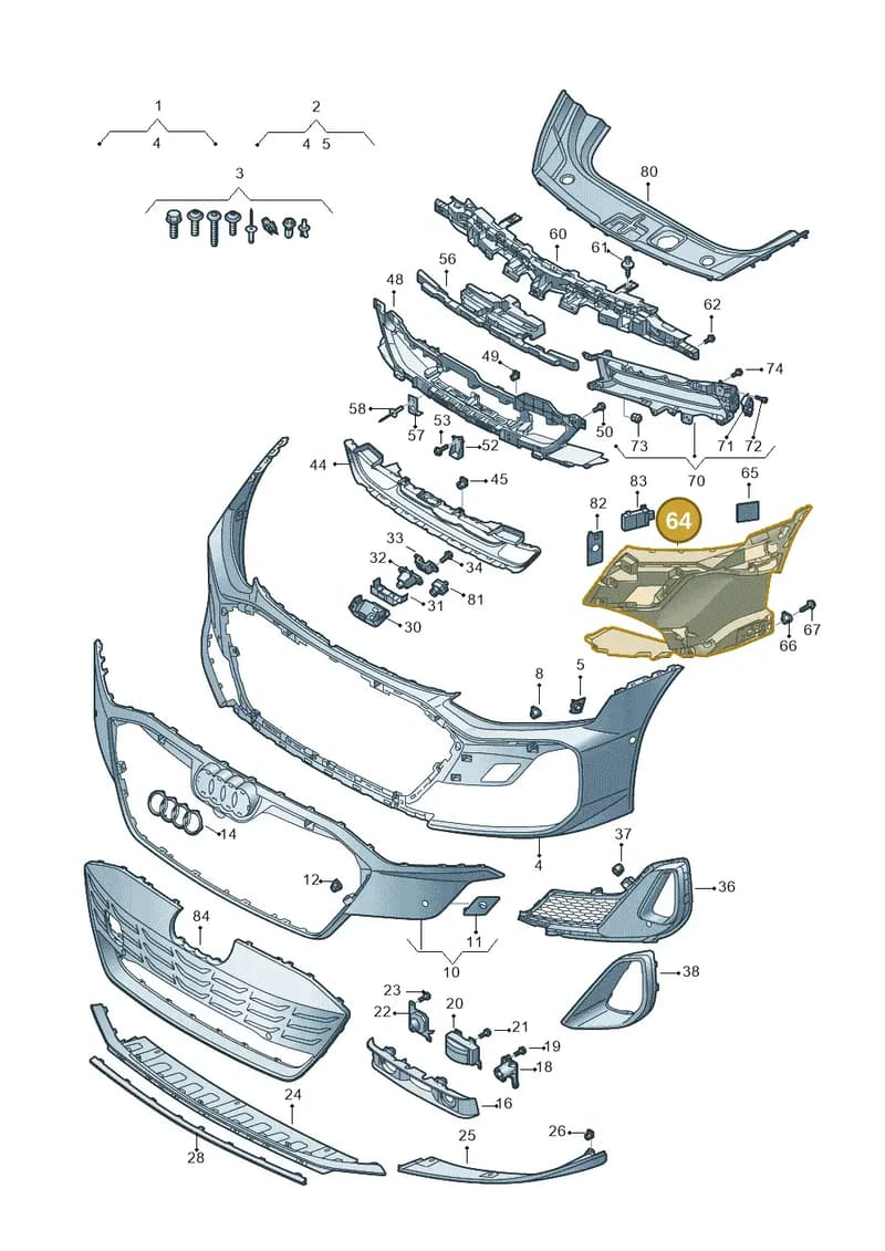 4J3807605B9B9 — Audi RS e-tron GT (2020-2025) diagram 4j1807200, position 64