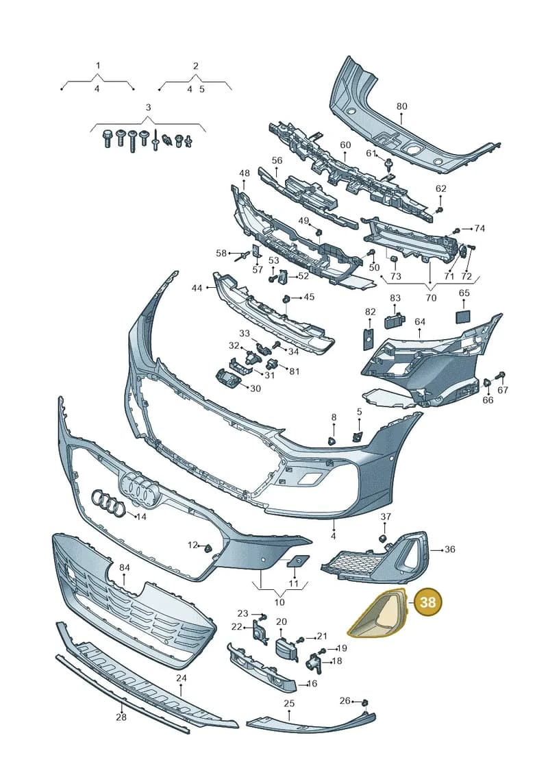 4J3807796B3Q0 — Audi RS e-tron GT (2020-2025) diagram 4j1807200, position 38
