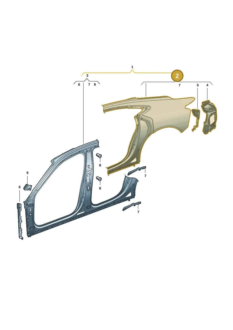 4J3809837 — Audi RS e-tron GT (2020-2025) diagram 4j1809050, position 2