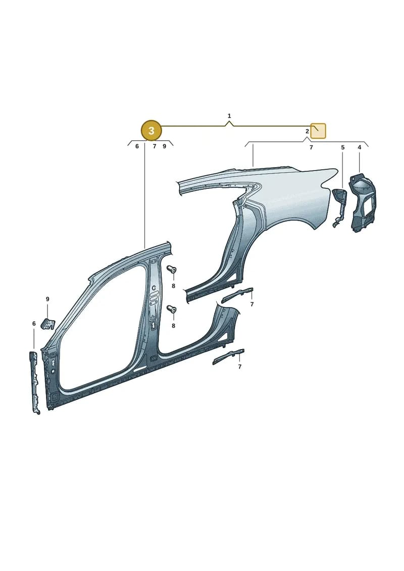 4J3809839 — Audi RS e-tron GT (2020-2025) diagram 4j1809050, position 3