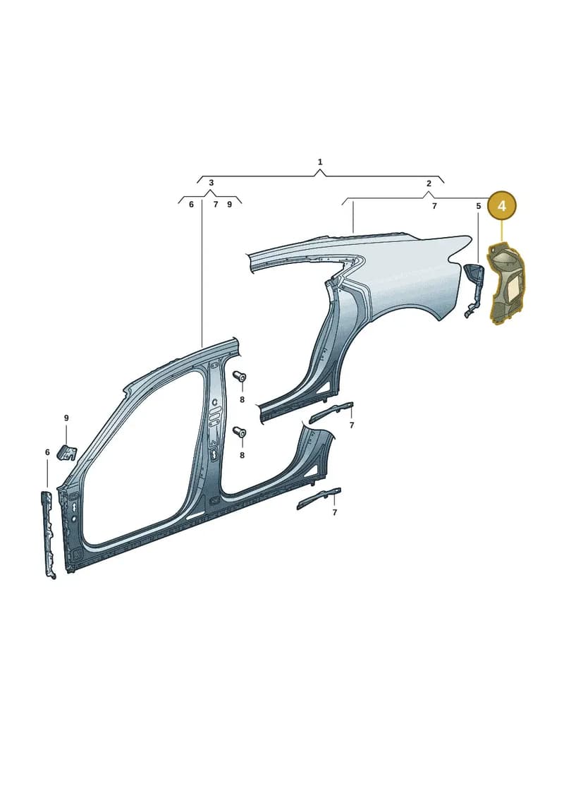 4J3813515A — Audi RS e-tron GT (2020-2025) diagram 4j1809050, position 4