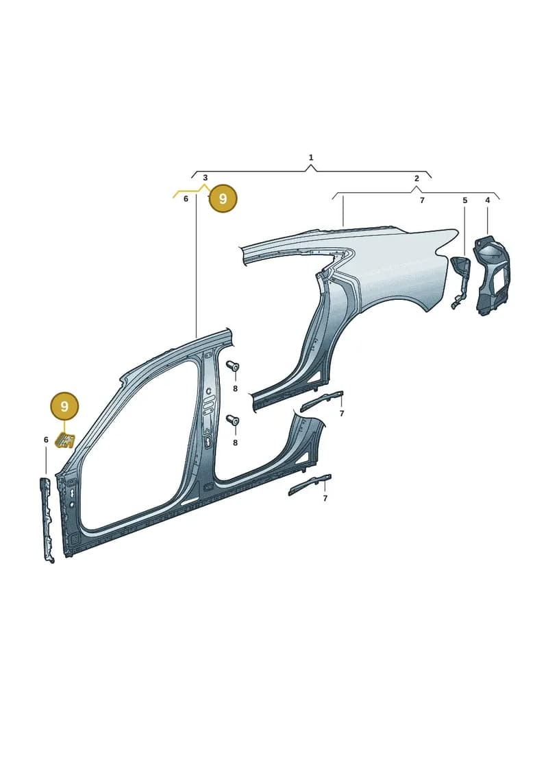 4J3817664A — Audi RS e-tron GT (2020-2025) diagram 4j1809050, position 9