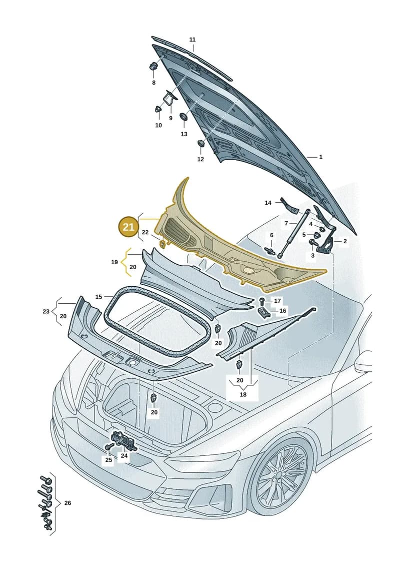 4J3819401C0K1 — Audi RS e-tron GT (2020-2025) diagram 4j1823000, position 21