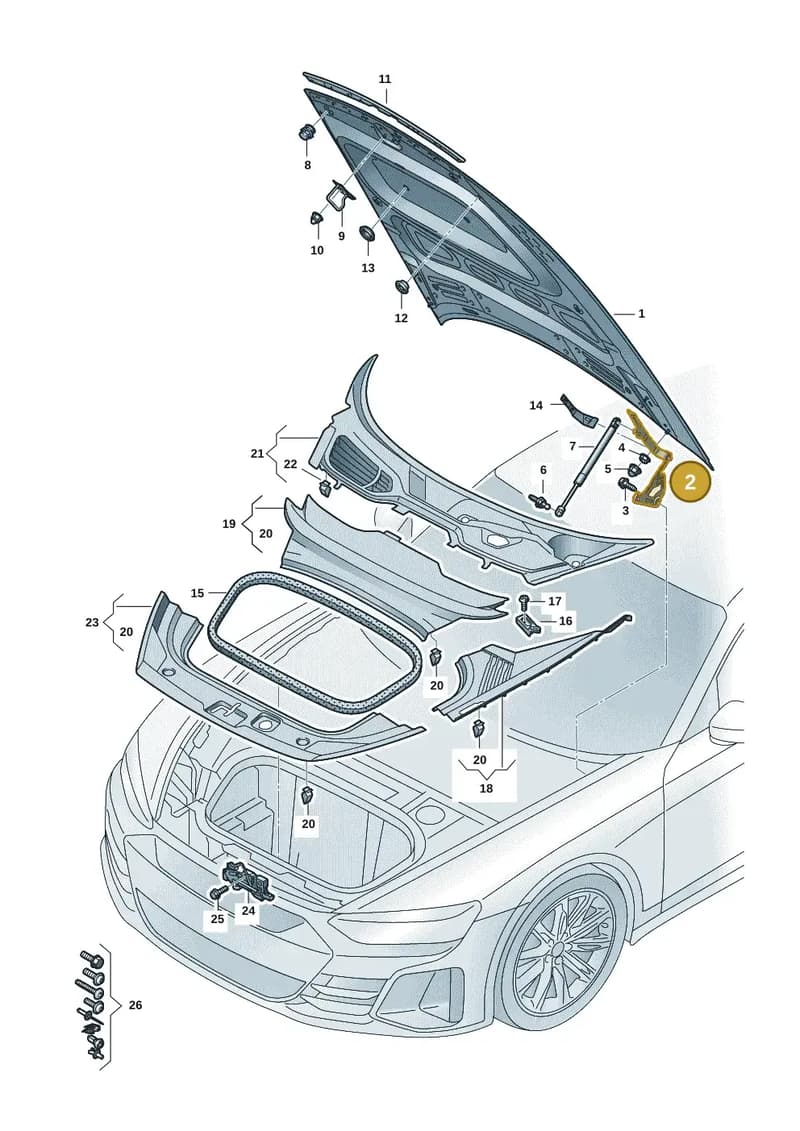 4J3823296A — Audi RS e-tron GT (2020-2025) diagram 4j1823000, position 2
