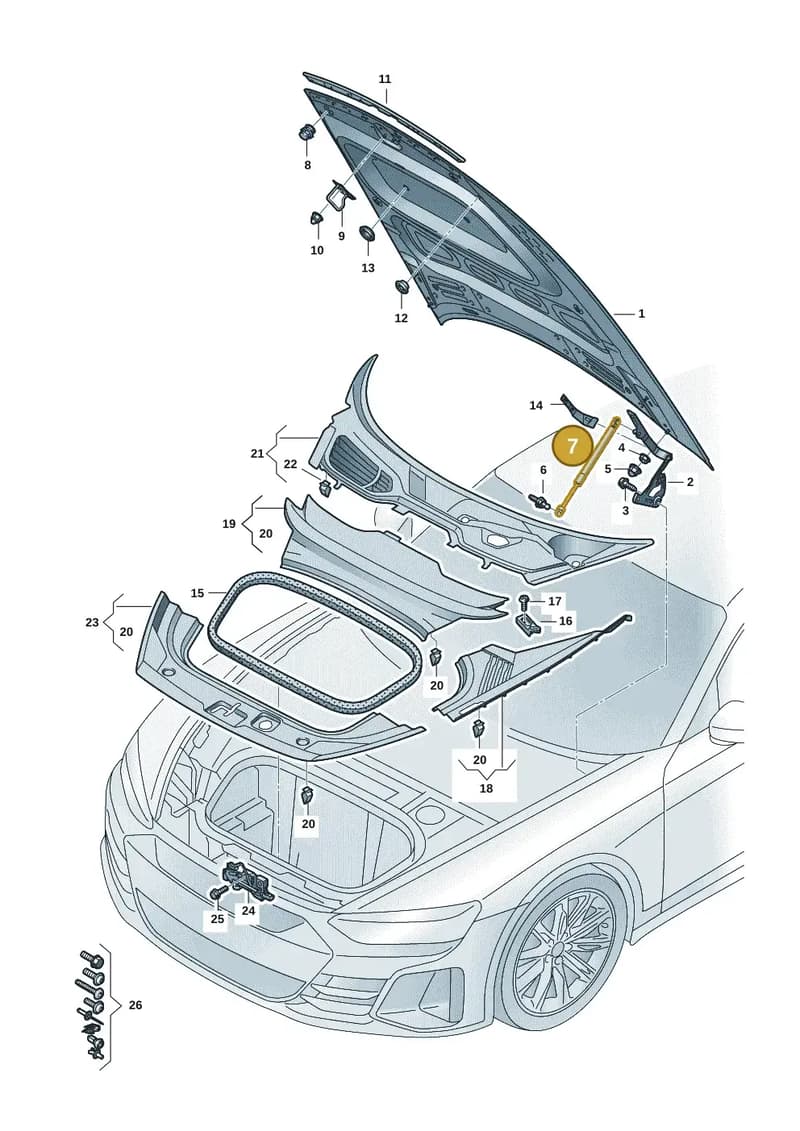 4J3823359A — Audi RS e-tron GT (2020-2025) diagram 4j1823000, position 7
